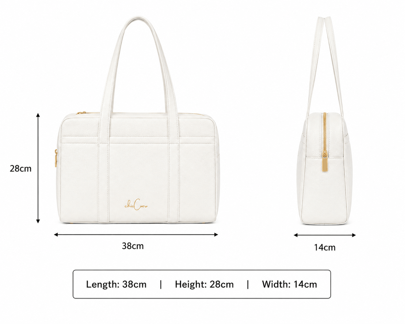 ChicCuero Zariya Office Tote - White