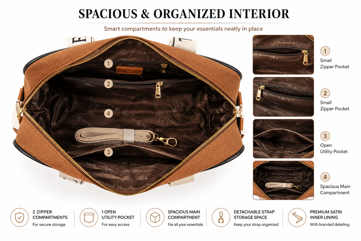 ChicCuero Aasma Travel Duffle - Tan
