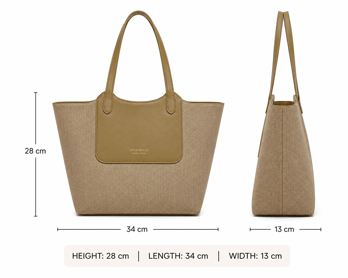 ChicCuero Noor Luxe Tote - Olive