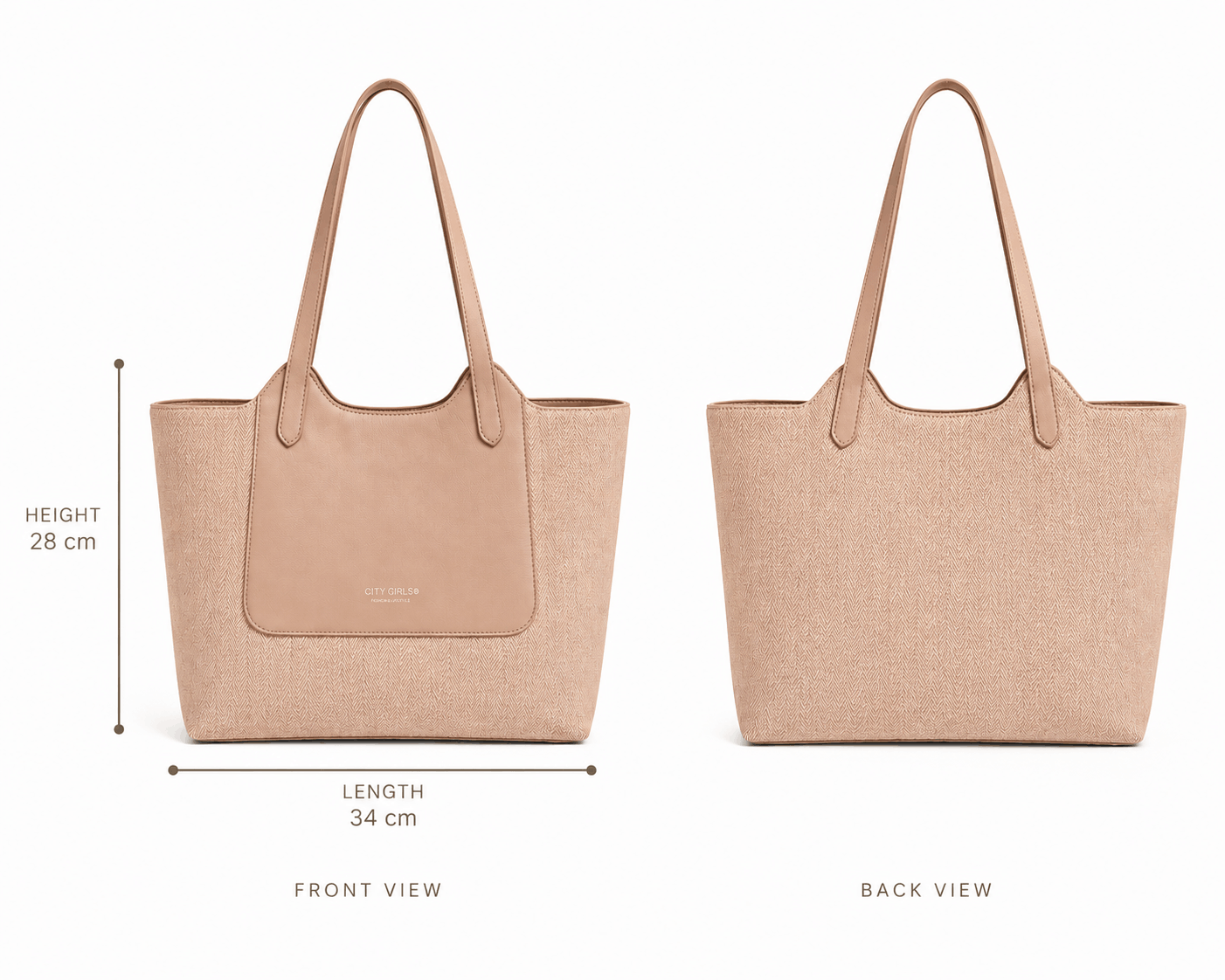 ChicCuero Noor Luxe Tote - Beige & Cream