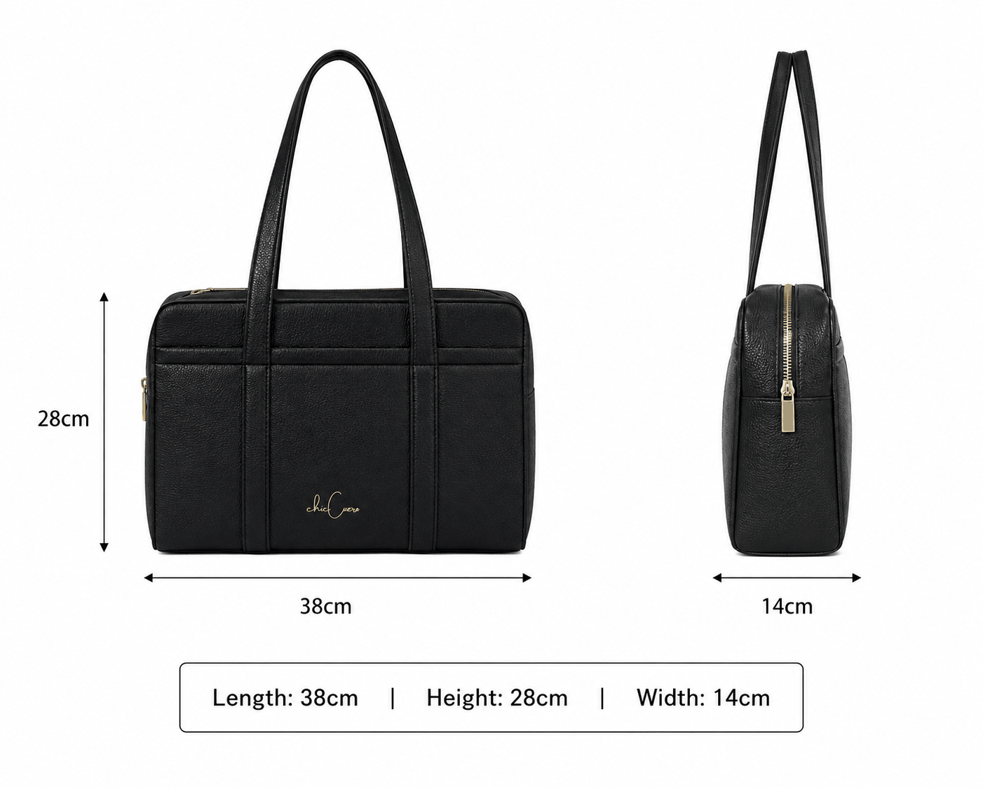 ChicCuero Zariya Office Tote - Black