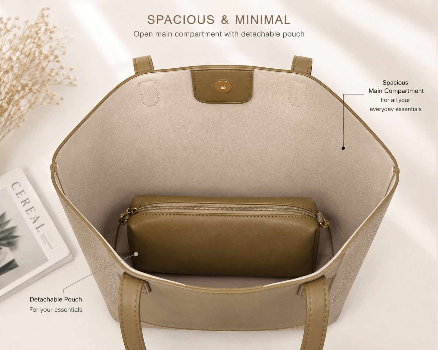 ChicCuero Noor Luxe Tote - Olive